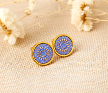 Ohrstecker - Very Peri Mandala Bohemian Gold - Edelstahl