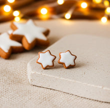 Zimtstern Mini - Ohrstecker Miniaturefood - Weihnachten