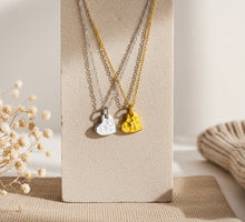 Herzkette - Gehämmert - Silber oder Gold - Edelstahl oder 925er Silber - Geschenk - Liebe - Valentinstag - Love- Muttertag