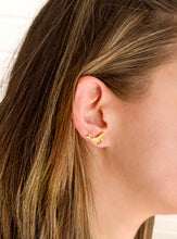 Wal Ohrstecker - Edelstahl - Goldfarben / Silberfarben