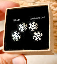 BESTSELLER - Schneeflocken Ohrstecker - Silberfarben - 925er Sterling Silber -