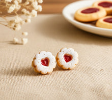 Marmeladenkeks Ohrstecker Miniature food - Herz