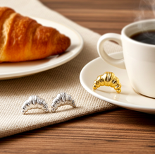 Croissant - Ohrstecker Goldfarben / Silberfarben
