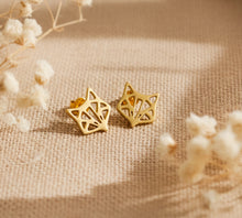 Geometrischer Fuchs - Ohrstecker Edelstahl