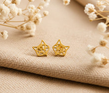 Geometrischer Fuchs - Ohrstecker Edelstahl