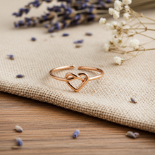 Herz Ring Verstellbar Valentinstag - Love - Edelstahl - Geschenk Damen Knotenring