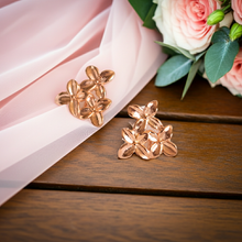 Blumenohrstecker Rose Goldfarben