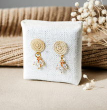 Filigrane Kristall Ohrringe - Gold Stecker
