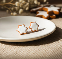 Zimtstern Mini - Ohrstecker Miniaturefood - Weihnachten