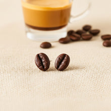 Kaffeebohnen Ohrstecker Miniaturefood - Fimo - Food - Kaffee