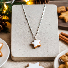 Zimtstern Kette  Miniaturefood - Weihnachten - Xmas - Christmas - Gebäck - Cookies - Edelstahl / 925er Sterling Silber