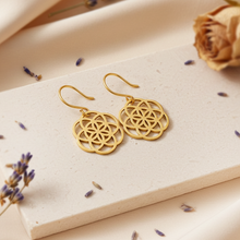 Filigrane Ohrringe - Goldfarben Bohemian Mandala - Boho