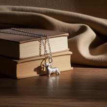 Dackel Hunde Kette - Edelstahl / 925er Sterlingsilber - Gold oder Silberfarben - Geschenk - Dog - Hund - Tier - Dachshund - Matt