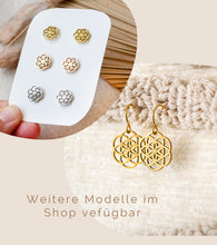 Filigrane Ohrringe - Goldfarben Bohemian Mandala - Boho