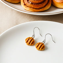 Franzbrötchen Ohrringe Miniature food - Zimtbrötchen - Gebäck