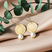 Filigrane Ohrringe - Gold / Silber / Rosegold Bohemian - Süßwasserperle