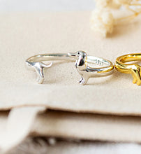 Hunde Dackel Ring - 925 Verstellbar Dachshund Geschenk - Dog
