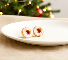 MINI Marmeladenkeks Ohrstecker Miniature food - Cookie - Linzer Plätzchen - Weihnachten