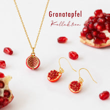 Granatapfel Ohrringe - Goldfarben - Früchte - Obst -  Herbst