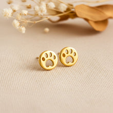 Pfoten Ohrstecker Hunde Katze - Edelstahl - Geschenk - Paw - Tier