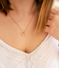 Dackel Hunde Kette - Edelstahl / 925er Sterlingsilber - Gold oder Silberfarben - Geschenk - Dog - Hund - Tier - Dachshund - Matt