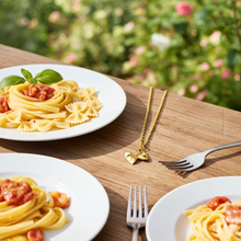 Farfalle Nudel Kette - Silberfarben / Goldfarben - Nudelliebe - Pasta