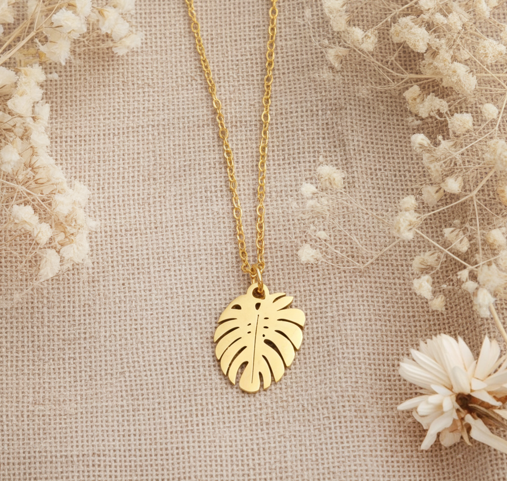 kette monstera Tropische Kette - Monstera blatt