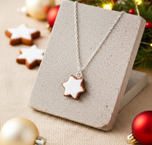 Zimtstern Kette  Miniaturefood - Weihnachten - Xmas - Christmas - Gebäck - Cookies - Edelstahl / 925er Sterling Silber