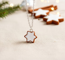 Zimtstern Kette  Miniaturefood - Weihnachten - Xmas - Christmas - Gebäck - Cookies - Edelstahl / 925er Sterling Silber