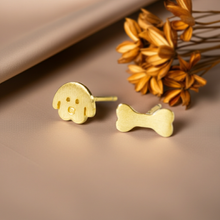 Hunde Ohrstecker - 925er Goldfarben / Silberfarben