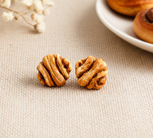 Franzbrötchen Ohrstecker Miniature food - Polymer Clay