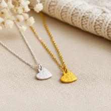 Herzkette - Gehämmert - Silber oder Gold - Edelstahl oder 925er Silber - Geschenk - Liebe - Valentinstag - Love- Muttertag