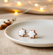 Zimtstern Mini - Ohrstecker Miniaturefood - Weihnachten