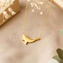 Wal Kette - Edelstahl Gold - Fisch