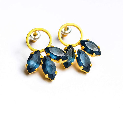 Elegante Kristall Ohrringe - 925er