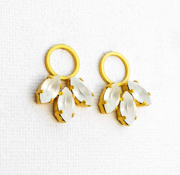 Elegante Kristall Ohrringe - 925er