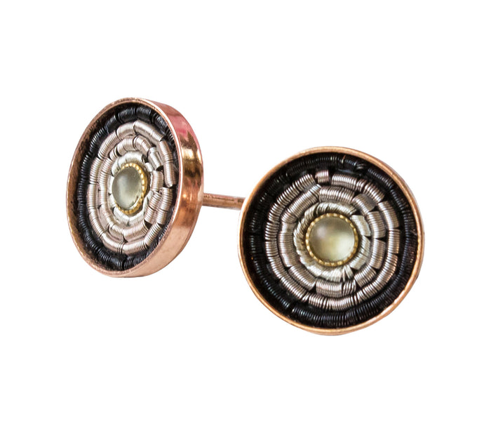 Summer Ohrstecker - Schwarz - Rose Gold