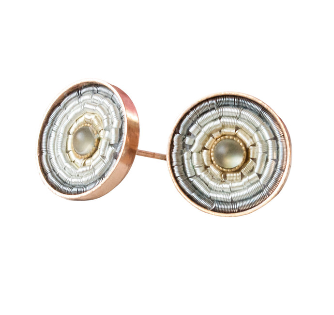 Summer Ohrstecker - Grau - Rose Gold