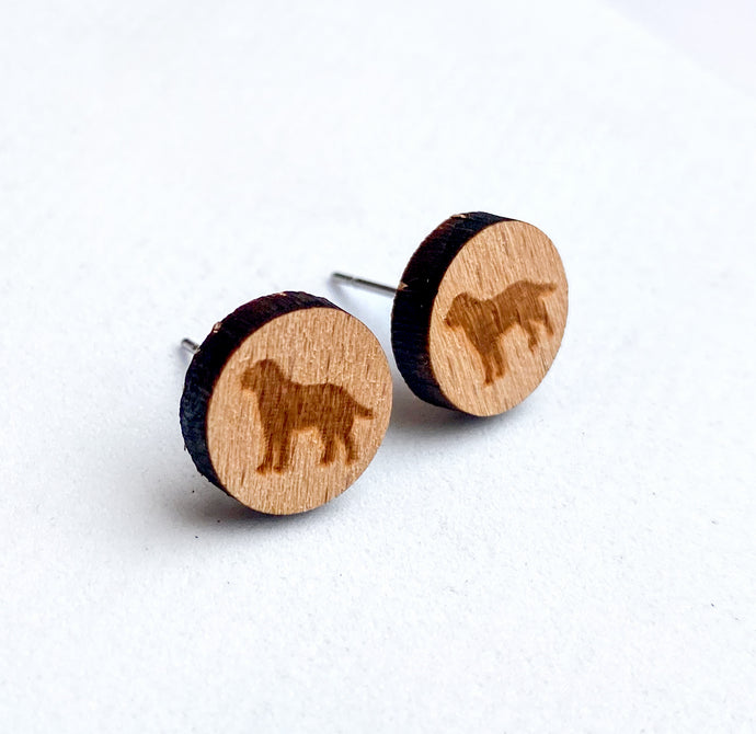 Hunde Ohrstecker Holz