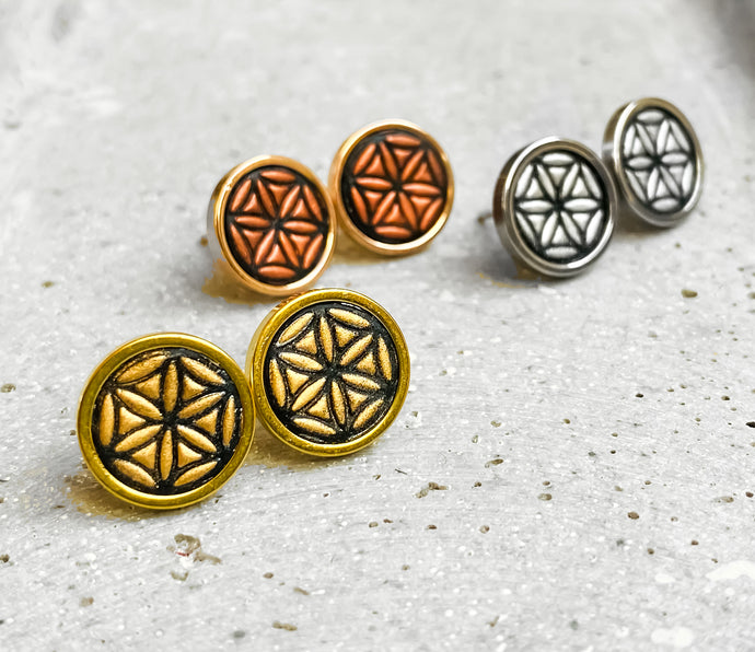 Ohrstecker - Mandala Lebensblume Bohemian Ohrstecker