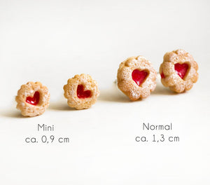 Marmeladenkeks Ohrstecker Miniature food - Herz