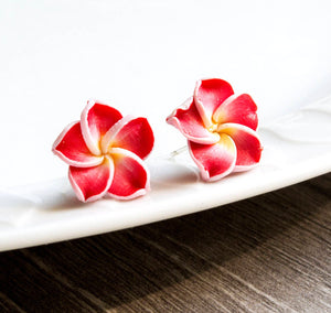 BESTSELLER - Ohrstecker - Hawaii Blüten - Flower - Plumeria - Frangipani