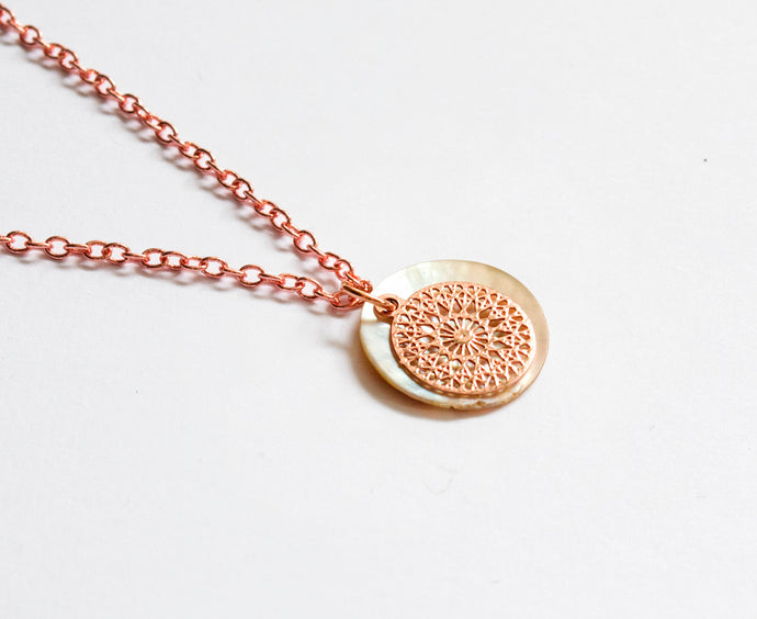 Ocean Child - Filigrane Kette - Rose Gold