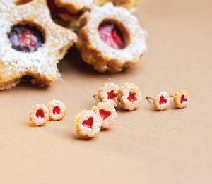 Marmeladenkeks Ohrstecker Miniature food - Kreis