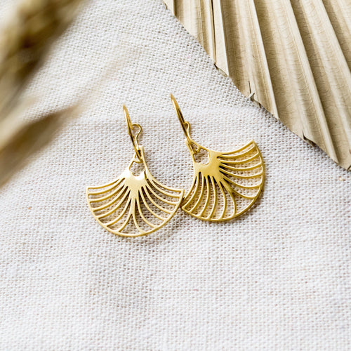 Feather Ohrringe - Geometrisch l Statement | Boho I Ethno Edelstahl Hoops
