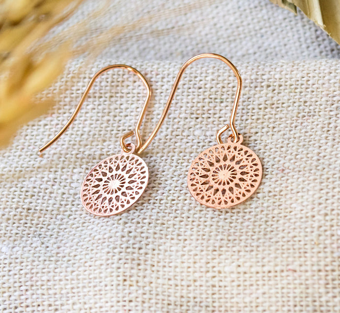 Filigrane Ohrringe - Rose Goldfarben l Bohemian l Boho l Lace Mandala