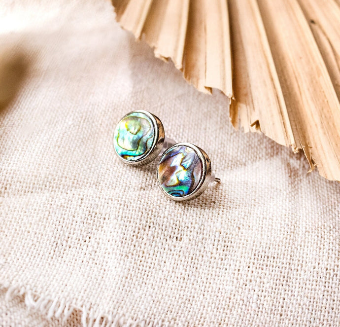 Abalone Ohrstecker - Muschel Perlmutt - Boho - Shell