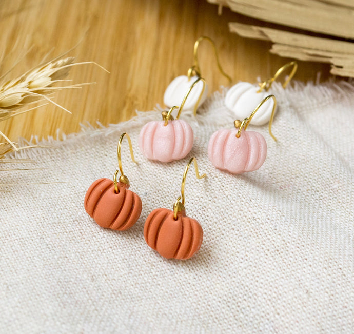 Kürbis Ohrringe Gold - Pumpkin -  Herbst - Halloween Matt