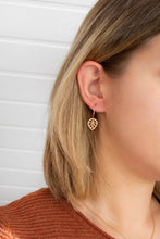 Kreolen Blatt Anhänger - Rose Gold - Leichte Ohrringe - Boho - Hoops Kreolen