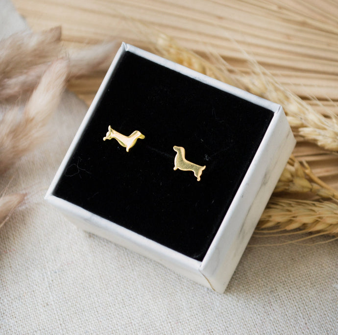 Hunde Ohrstecker Dackel - Edelstahl - Geschenk - Dog - Hund - Tier